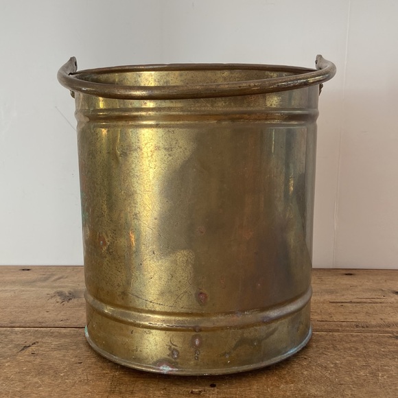 Antique Brass Bucket - Picture 10 of 13
